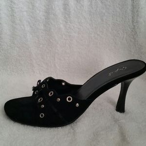 Black sandals heels size 9 used